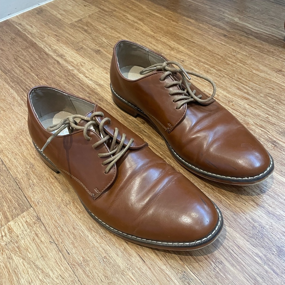 SM New York camel men’s lace up shoes